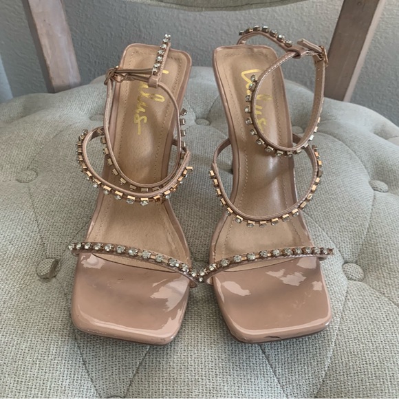 Lulu’s Nude Rhinestone Sandal Heels - Picture 4 of 7